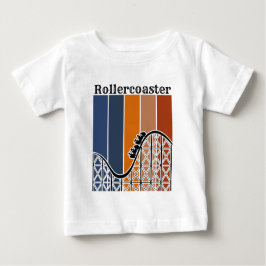 Camiseta Para Bebê Férias de Verão ao longo do Rollercoaster Retro