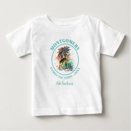 Camiseta Para Bebê Férias de Verão da Reunião da Família Beach