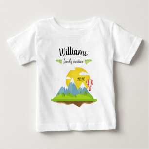 Camiseta Para Bebê Férias Familiares Montanhosas Correspondendo ao So