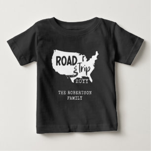 Camiseta Para Bebê Férias Familiares Personalizadas   Family Road Tri