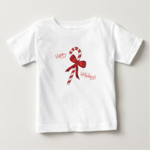 Camiseta Para Bebê Férias Felizes Natal Feliz Cana de Açúcar