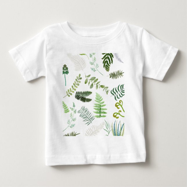 Camiseta Para Bebê Ferns Ameaçados (Frente)