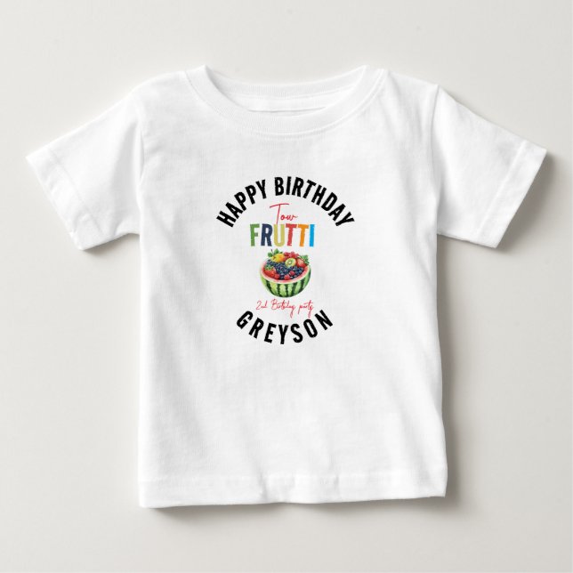 Camiseta Para Bebê Festa de 2º aniversário do nosso pequeno querido (Frente)