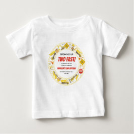 Camiseta Para Bebê Festa de 2 Anos Aquarela