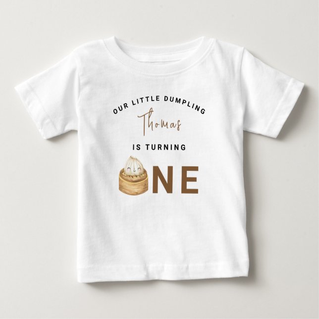 Camiseta Para Bebê Festa de aniversário chinesa de dobrar obrigado (Frente)