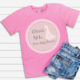 Camiseta Para Bebê Festa de Aniversário da Menina Ganso Boba de Xadre