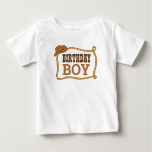 Camiseta Para Bebê Festa de Aniversário da Rodeio Ocidental do Parti