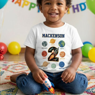Camiseta Para Bebê Festa de aniversário de 2 anos com nome personaliz