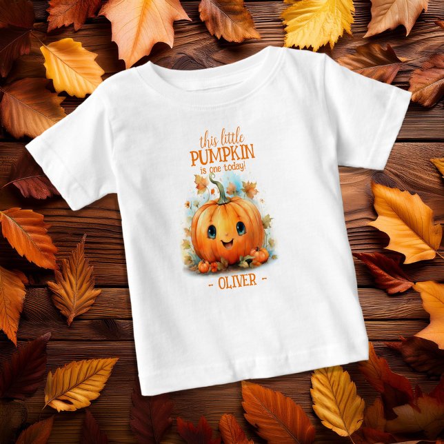 Camiseta Para Bebê Festa de aniversário de abóbora (Criador carregado)