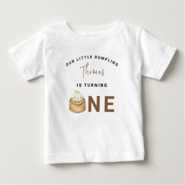Camiseta Para Bebê Festa de aniversário de dumpling chinês obrigado