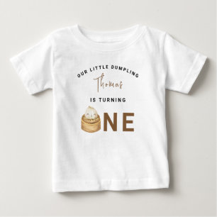 Camiseta Para Bebê Festa de aniversário de dumpling chinês obrigado
