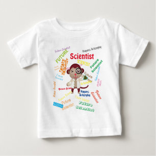 Camiseta Para Bebê Festa de aniversário de Macacos do Futuro Cientist
