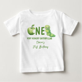 Camiseta Para Bebê Festa de Aniversário de Uma Lagarta Muito Comilona