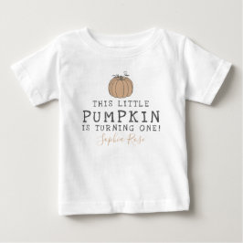 Camiseta Para Bebê Festa de aniversário do Pequeno Abóbora caindo neu