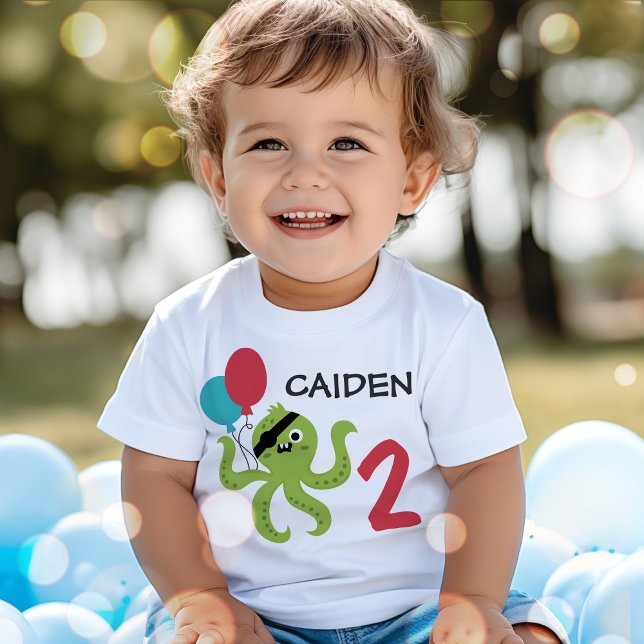 Camiseta Para Bebê Festa de aniversário do tesouro de navio pirata (Criador carregado)