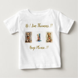 Camiseta Para Bebê Festa de Aniversário do Ursinho de Pelúcia