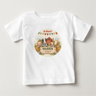Camiseta Para Bebê Festa de Aniversário Infantil Quintal Rústico 2 an