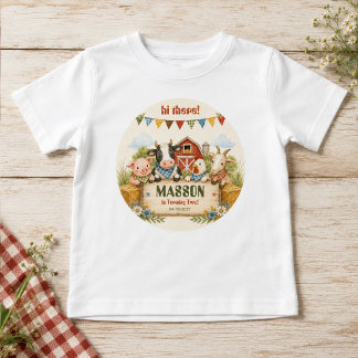 Camiseta Para Bebê Festa de Aniversário Infantil Quintal Rústico 2 an