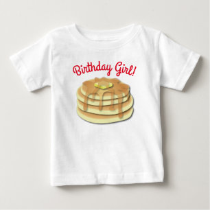 Camiseta Para Bebê Festa de aniversário Pancake