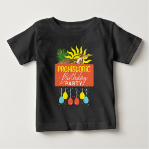 Camiseta Para Bebê Festa de Aniversário Pré-Histórica Pterodáctilo Di