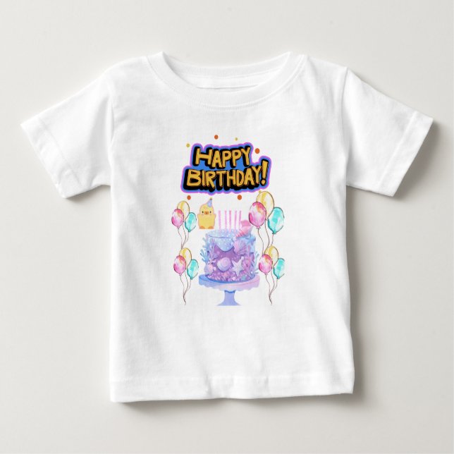 Camiseta Para Bebê Festa de aniversário Sparkle Baby Girl t shirt (Frente)