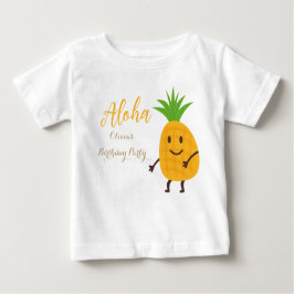 Camiseta Para Bebê Festa de aniversário Tropical Aloha de Summer Pine