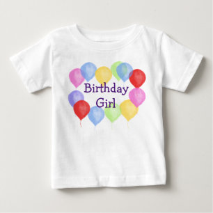 Camiseta Para Bebê Festa de Balões de Aniversário Personalizada
