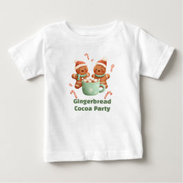 Camiseta Para Bebê Festa de Cacau de Biscoito de Gengibre