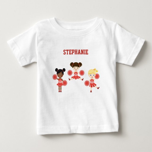 Camiseta Para Bebê Festa de Cheerleader (Frente)