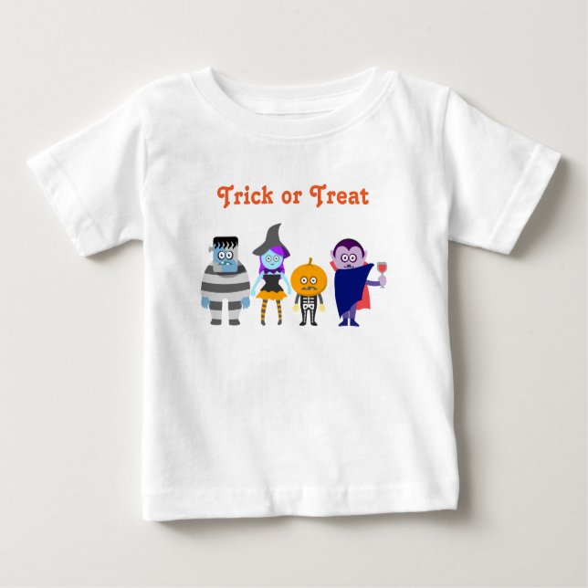 Camiseta Para Bebê Festa de fantasia de Halloween para crianças adorá (Frente)