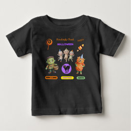 Camiseta Para Bebê Festa de Fantasias de Halloween Monstros diversão 