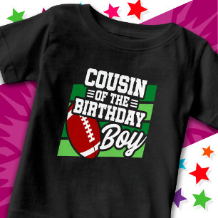 Camiseta Para Bebê Festa de Futebol Infantil Primo do Menino Aniversa