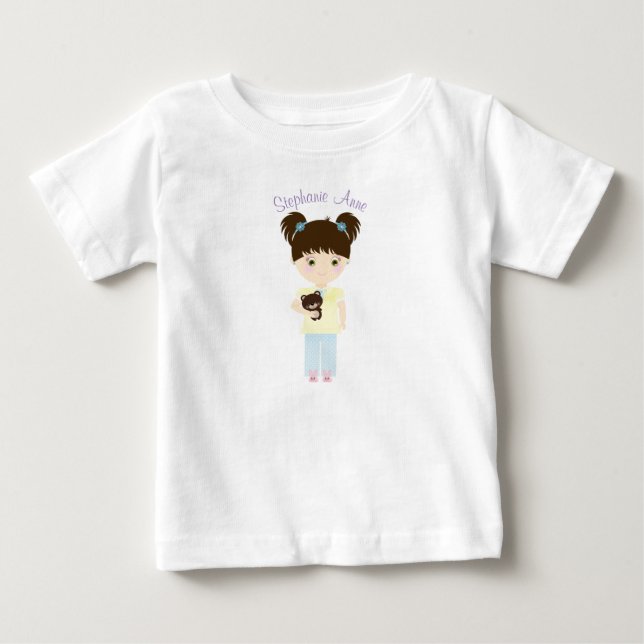 Camiseta Para Bebê Festa de Glamping para Dormir (Frente)