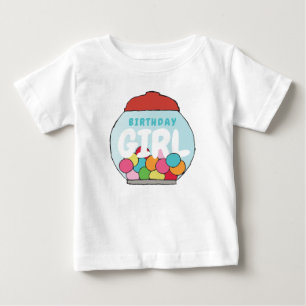 Camiseta Para Bebê Festa de Gumball do Tema Colorida de Aniversário