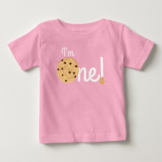 Camiseta Para Bebê Festa de primeiro aniversario de Chocolate Chip Co (Frente)