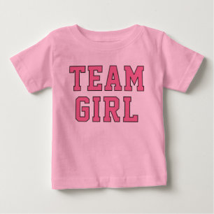 Camiseta Para Bebê Festa de Revolução do Gênero Bebê Rosa da Equipe