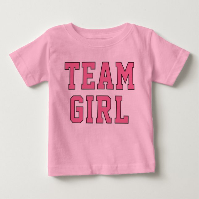 Camiseta Para Bebê Festa de Revolução do Gênero Bebê Rosa da Equipe (Frente)