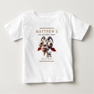 Camiseta Para Bebê Festa de segundo aniversário de Animais da Explora