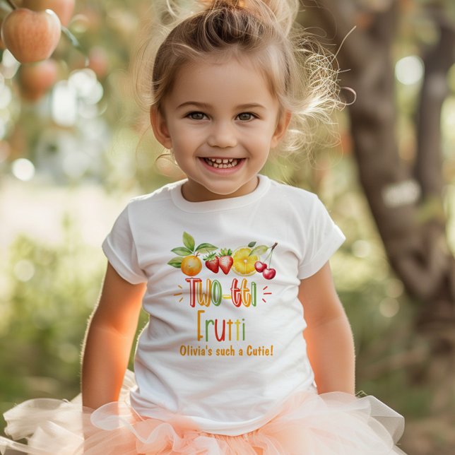 Camiseta Para Bebê Festa de segundo aniversário de duas-tti frutti (Criador carregado)