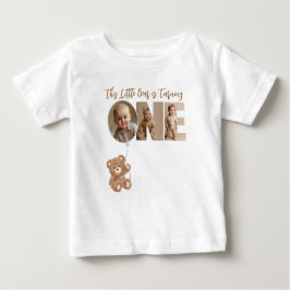 Camiseta Para Bebê Festa de um ano do ursinho