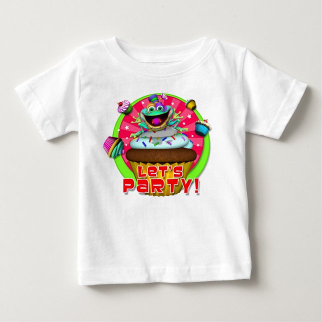 Camiseta Para Bebê Festa de Vamos GiggleBellies! (Frente)