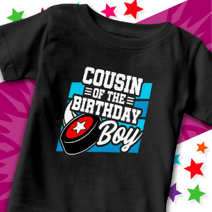 Camiseta Para Bebê Festa Divertida de Hóquei para Crianças Primo do M
