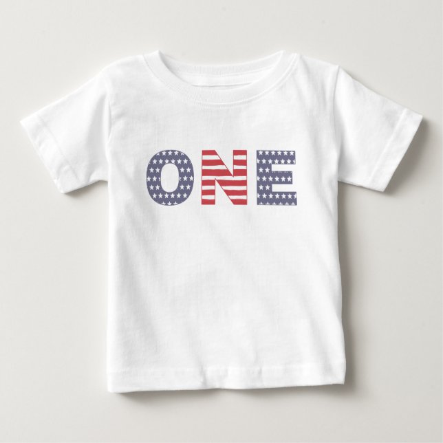 Camiseta Para Bebê Festa do primeiro aniversario, Dia da Independênci (Frente)