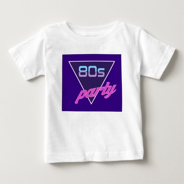 Camiseta Para Bebê Festa dos anos 80 (Frente)