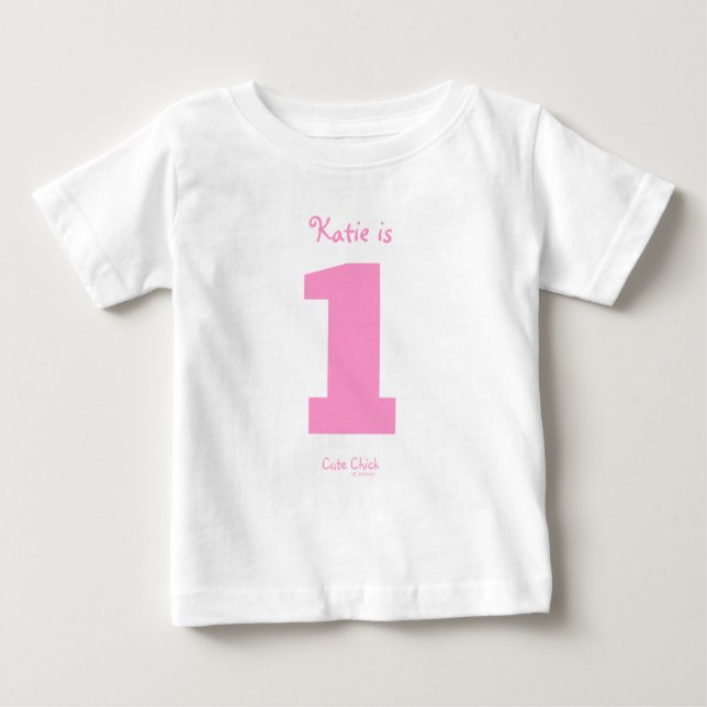 Camiseta Para Bebê Festa Engraçada De primeiro aniversario De Bebê De (Frente)