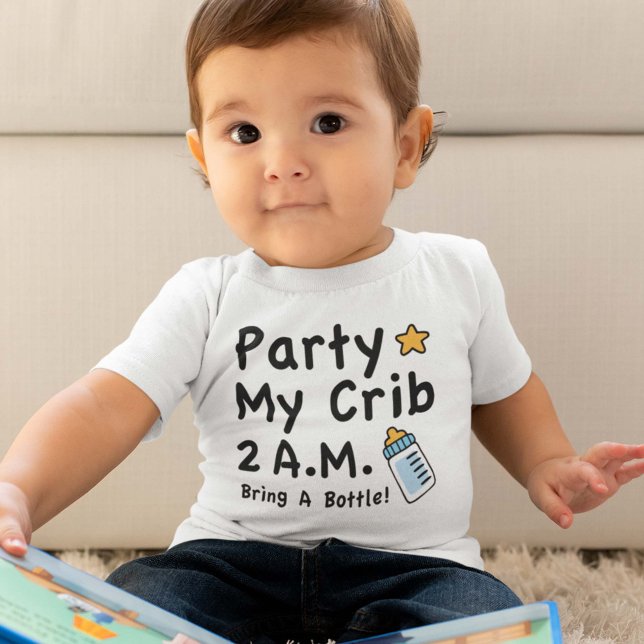 Camiseta Para Bebê Festa. Meu Crib. 2 DA MANHÃ (Criador carregado)