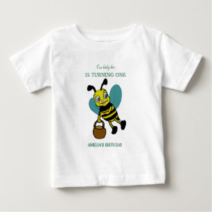 Camiseta Para Bebê Festa personalizada de primeiro aniversario do pri