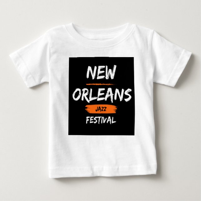 Camiseta Para Bebê festival novo Orleans jazz e patrimônio (Frente)