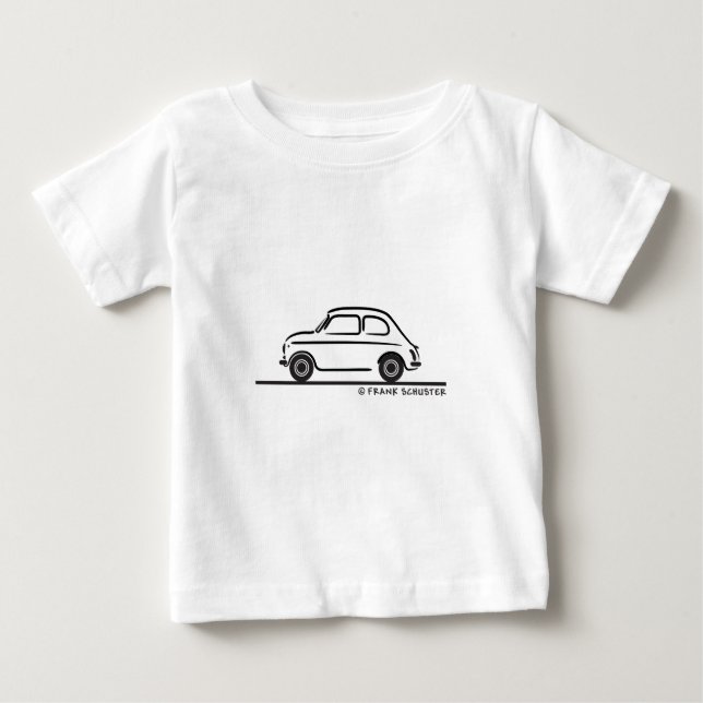 Camiseta Para Bebê Fiat 500 Cinquecento (Frente)