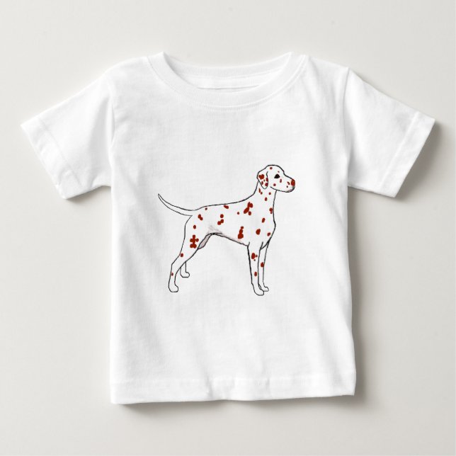 Camiseta Para Bebê Fígado Dalmático (Frente)